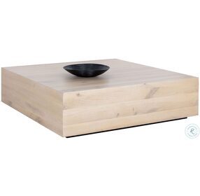 Frezco Light Wash And Black Square Coffee Table