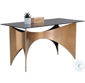 London Smoked And Gold Desk
