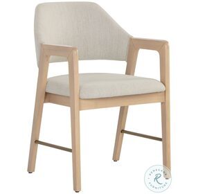 Milton Mina Ivory Dining Arm Chair