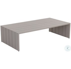 Verin Light Pewter And Greige Outdoor Coffee Table
