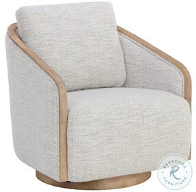 Tasia Light Brown Swivel Lounge Chair