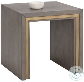 Hilbert Gray End Table