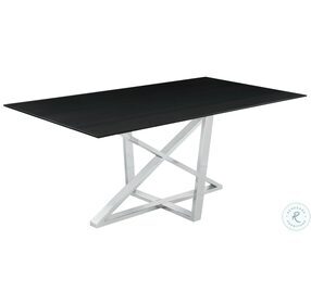 Neveen Black And Chrome Dining Table