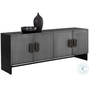 Viserys Antique Silver And Black Sideboard