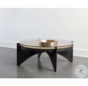 Adora Clear And Black Occasional Table Set