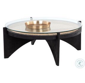 Adora Clear And Black Coffee Table