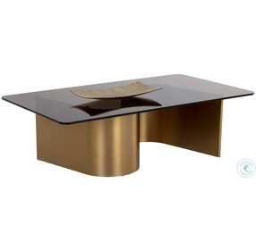 Whisper Brown And Gold Coffee Table