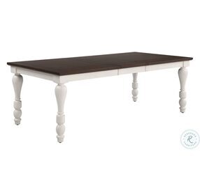 Madelyn Dark Cocoa And Coastal White Extendable Dining Table
