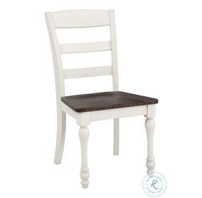 Madelyn Dark Cocoa And Coastal White Side Chair Set Of 2