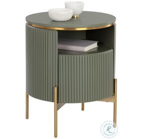 Paloma Green And Gold End Table