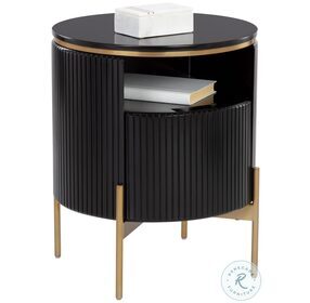 Paloma Black And Gold End Table