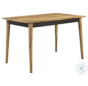 Partridge Natural Sheesham and Black Counter Height Dining Table