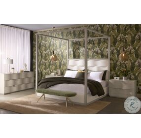 Hoyos Topaz Beige Upholstered Platform Bedroom Set