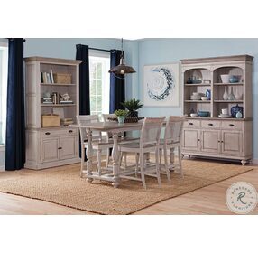 Westwood Village Taupe and White Counter Height Dining Room Set