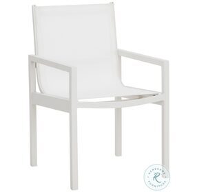 Merano White Outdoor Dining Arm Chair Set of 2