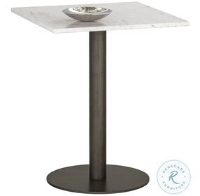Claudia White And Pewter 24" Bistro Table