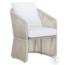Allariz White Stinson Outdoor Dining Arm Chair