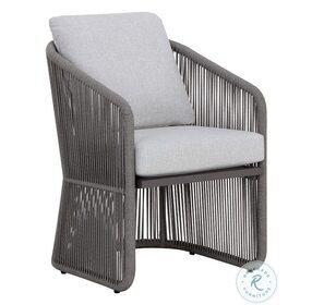 Allariz Light Gray Grace Bay Outdoor Dining Arm Chair