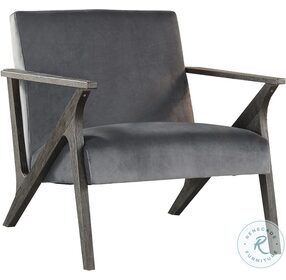 Coriana Gray Velvet Accent Chair