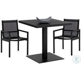 Merano Black Outdoor Dining Room Set