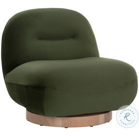 Franze Moss Green Swivel Lounge Chair