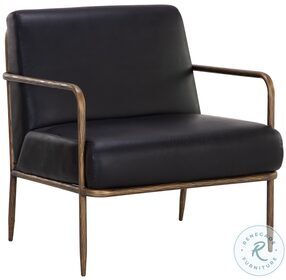 Lathan Charcoal Black Lounge Chair