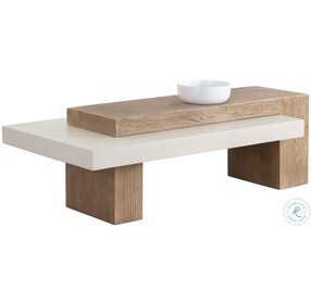 Herriot White And Summer Sand Coffee Table