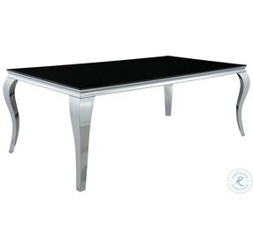 Carone Black And Chrome Dining Table