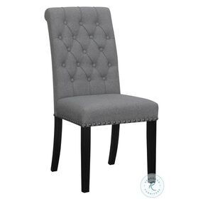 Phelps Grey and Rustic Espresso Side Chair Set of 2