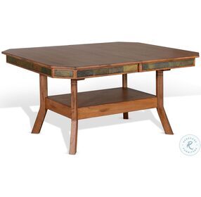 Sedona Rustic Oak Extendable Adjustable Height Dining Table