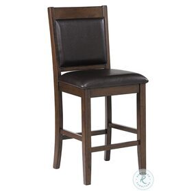Dewey Brown and Walnut Counter Height Chair Set of 2
