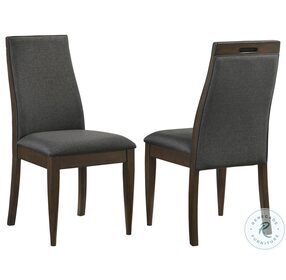 Wes Grey Upholstered Side Chair Set of 2