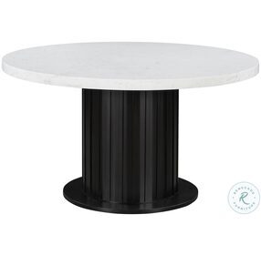 Sherry Rustic Espresso And White Round Dining Table