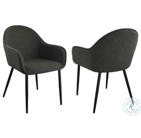 Emma Charcoal Arm Chair Set Of 2