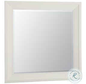 Maple Road Soft White and Natural Top Landscape Mirror