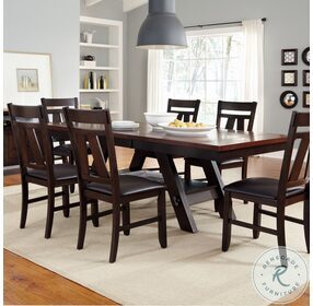 Lawson Light And Dark Espresso Pedestal Table Extendable Dining Room Set
