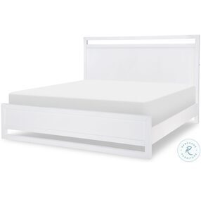 Summerland Pure White King Panel Bed