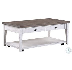 La Sierra Grey And White Cocktail Table