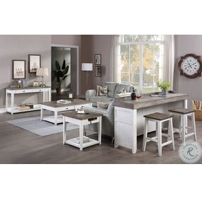 La Sierra Grey And White Occasional Table Set