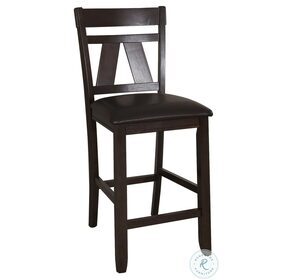 Lawson Light And Dark Espresso Splat Back Counter Height Chair Set of 2
