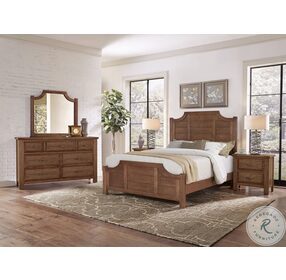 Maple Road Antique Amish Scalloped Low Profile Bedroom Set