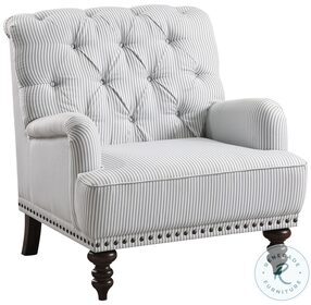 Holland Park Gray And White Accent Chair