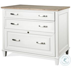Osborne Timeless Oak And Winter White Lateral File Cabinet