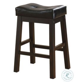 Donald Black And Cappuccino Upholstered Counter Height Stool Set of 2