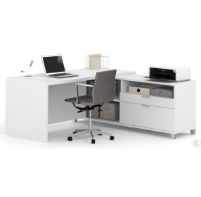 Pro-Linea White L-Desk