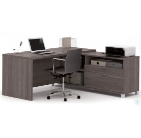 Pro-Linea Bark Grey L-Desk