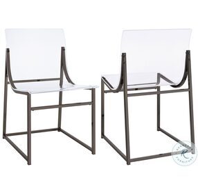 Adino Clear Side Chair Set of 2