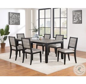 Elodie Gray And Black Extendable Dining Room Set