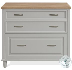 Osborne Timeless Oak And Grey Skies Lateral File Cabinet
