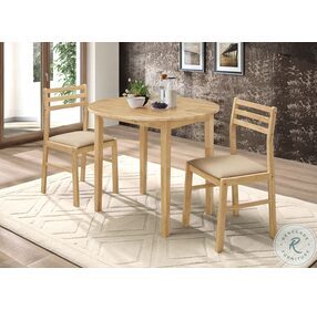 Bucknell Natural And Tan 3 Piece Drop Leaf Dining Set